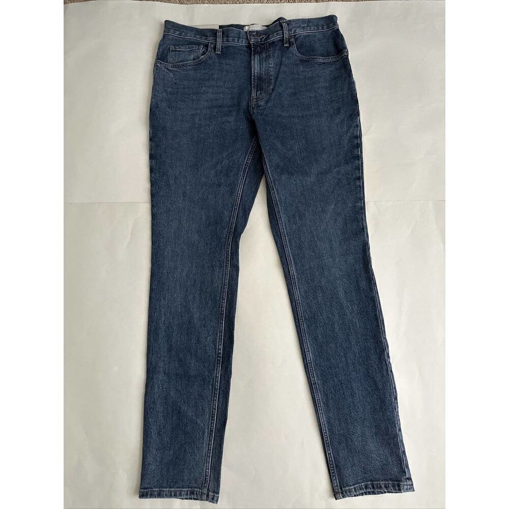 Everlane Jeans Mens Size 34x34 Blue Denim Organic Cotton Slim Fit Low Stretch